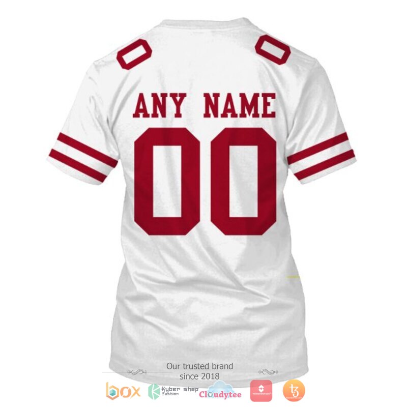 NFL San Francisco 49ers white Personalized custom jersey shirt, hoodie 8 Personalized NFL San Francisco 49ers white custom 3d shirt hoodie 1 2 3 4 5 6 7
