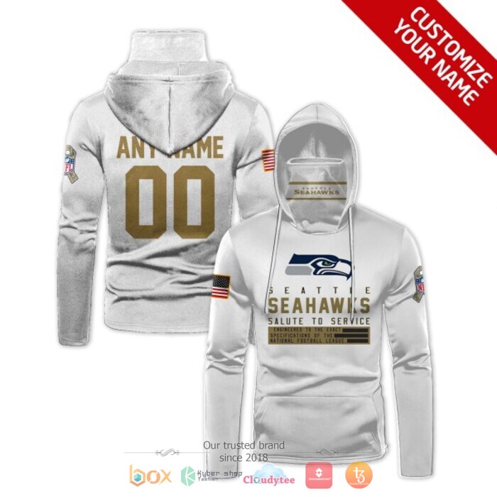 Personalized NFL Seattle Seahawks White 3d hoodie mask 1 Personalized NFL Seattle Seahawks White 3d hoodie mask