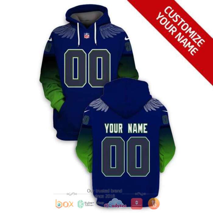 Personalized NFL Seattle Seahawks Wings 3d shirt hoodie