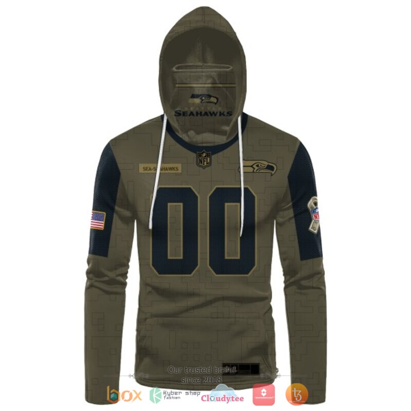 NFL Seattle Seahawks Personalized custom hoodie mask 2 Personalized NFL Seattle Seahawks custom hoodie mask 1