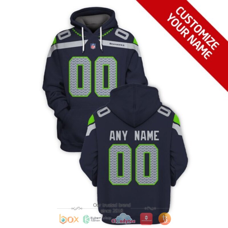 NFL Seattle Seahawks green black Personalized custom jersey shirt, hoodie 16 Personalized NFL Seattle Seahawks green black custom 3d shirt hoodie