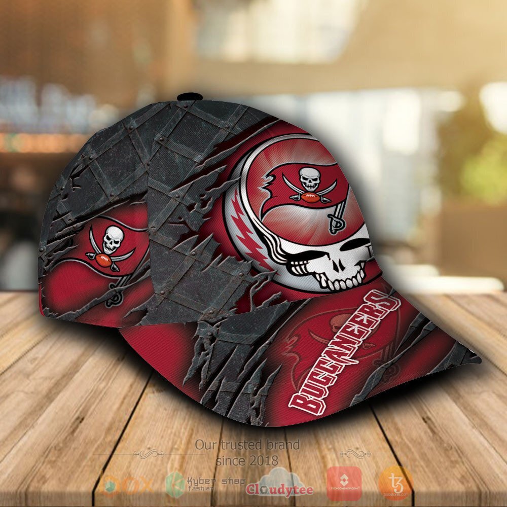 Personalized NFL Tampa Bay Buccaneers Grateful Dead Skull Cap 2 Personalized NFL Tampa Bay Buccaneers Grateful Dead Skull Cap 1