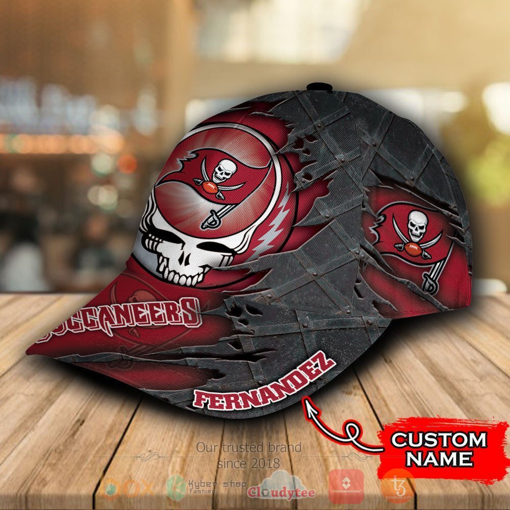 Personalized NFL Tampa Bay Buccaneers Grateful Dead Skull Cap 3 Personalized NFL Tampa Bay Buccaneers Grateful Dead Skull Cap 1 2