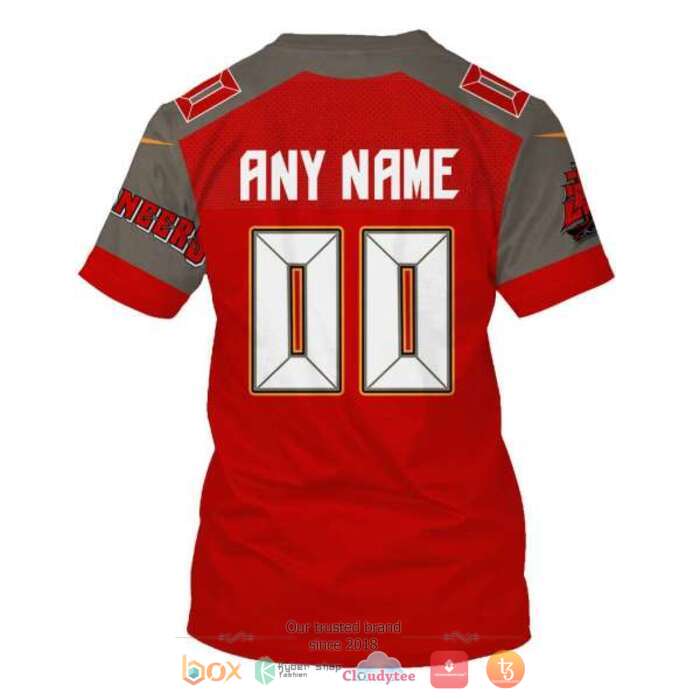 Personalized NFL Tampa Bay Buccaneers Red Grey 3d shirt hoodie 1 2 3 4 5 6 7