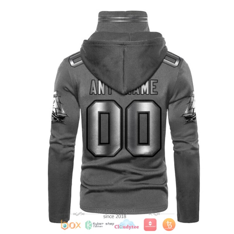 Personalized NFL Tampa Bay Buccaneers dark grey custom 3d hoodie mask 1 2