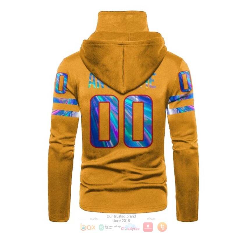 NFL Tampa Bay Buccaneers dark yellow Personalized custom 3d hoodie mask 3 Personalized NFL Tampa Bay Buccaneers dark yellow custom 3d hoodie mask 1 2