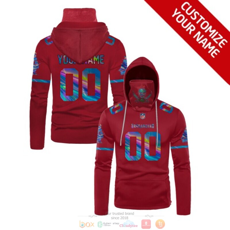 Personalized NFL Tampa Bay Buccaneers red custom 3d hoodie mask