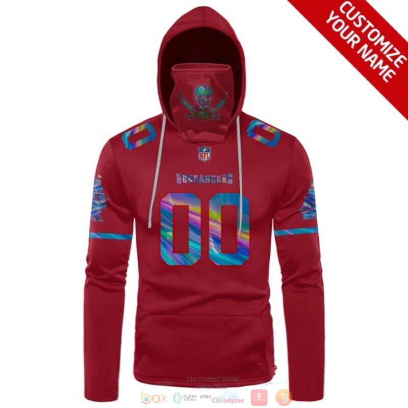 Personalized NFL Tampa Bay Buccaneers red custom 3d hoodie mask 1
