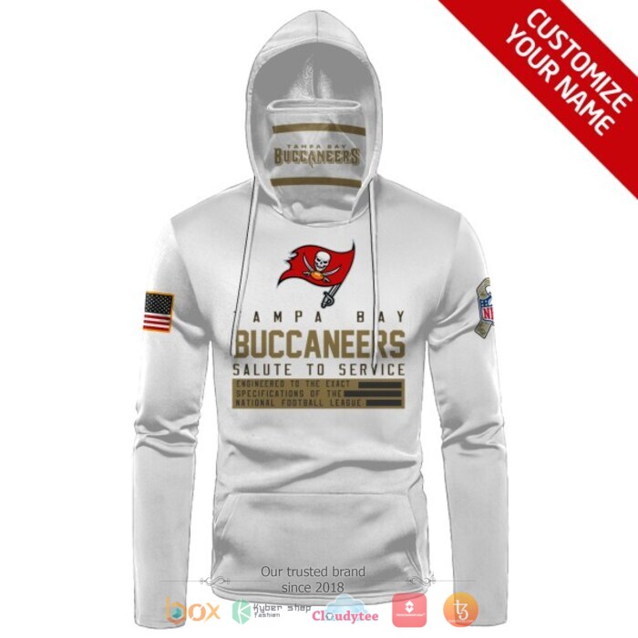 Personalized NFL Tampa Bay Buccaneers white 3d hoodie mask 2 Personalized NFL Tampa Bay Buccaneers white 3d hoodie mask 1