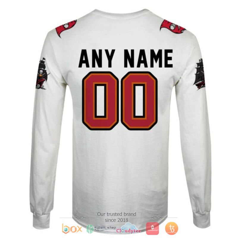 Personalized NFL Tampa Bay Buccaneers white custom 3d shirt hoodie 1 2 3 4 5
