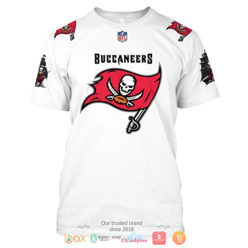 Personalized NFL Tampa Bay Buccaneers white custom 3d shirt hoodie 1 2 3 4 5 6