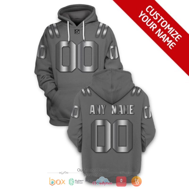Personalized NFL Teams dark grey custom 3d shirt hoodie