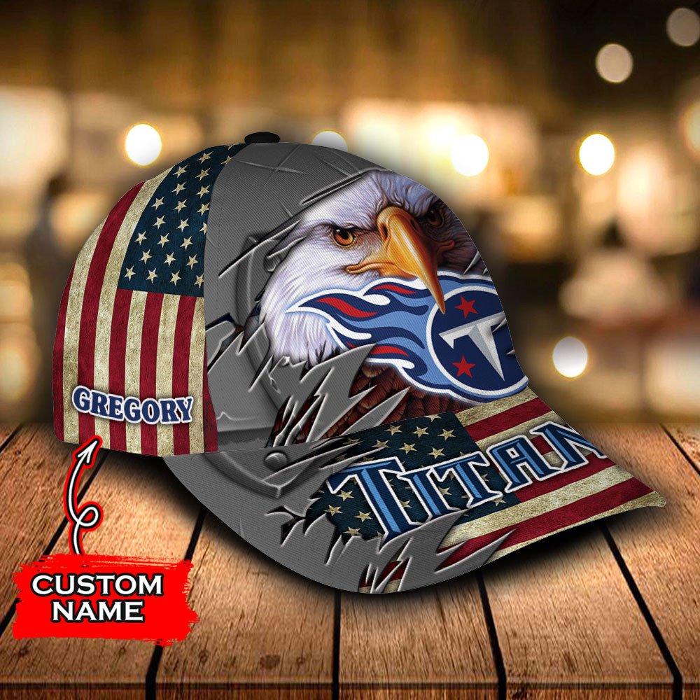 Personalized NFL Tennessee Titans Eagle Custom Cap 1
