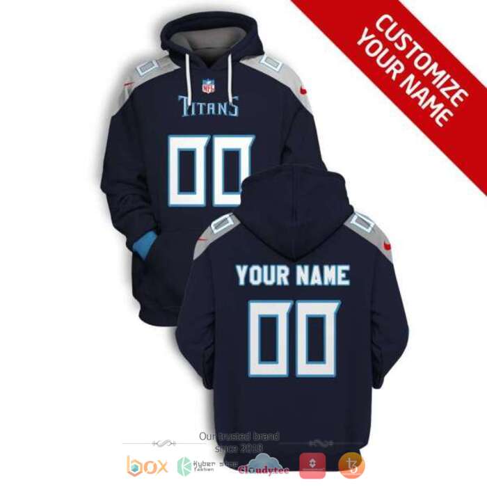 Personalized NFL Tennessee Titans Navy 3d shirt hoodie