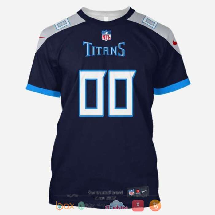 Personalized NFL Tennessee Titans Navy 3d shirt hoodie 1 2 3 4 5 6