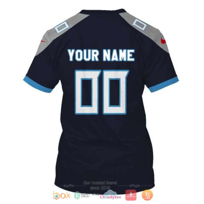 Personalized NFL Tennessee Titans Navy 3d shirt hoodie 1 2 3 4 5 6 7