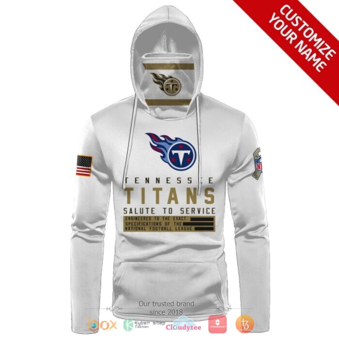Personalized NFL Tennessee Titans White 3d hoodie mask 1