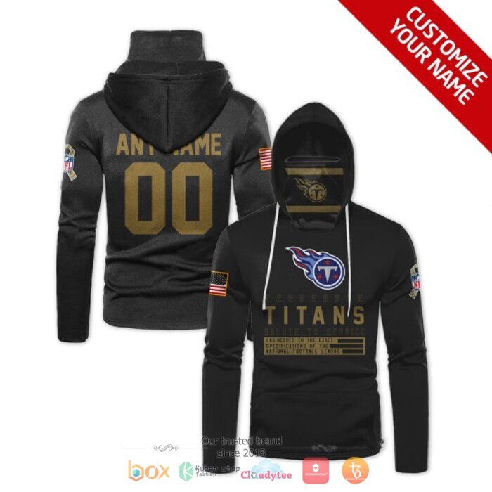 Personalized NFL Tennessee Titans black 3d hoodie mask