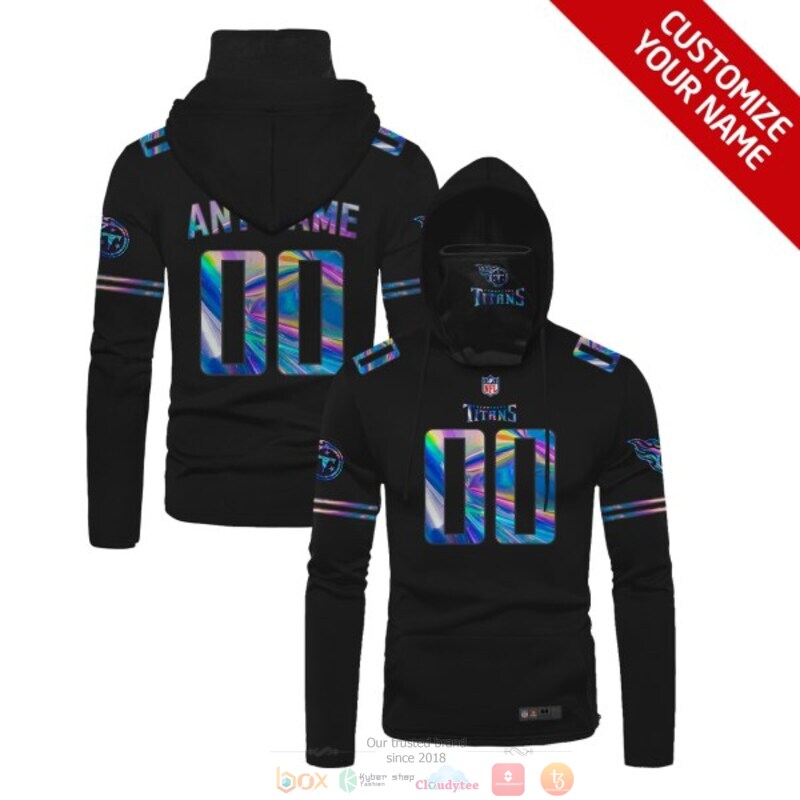 Personalized NFL Tennessee Titans black custom 3d hoodie mask