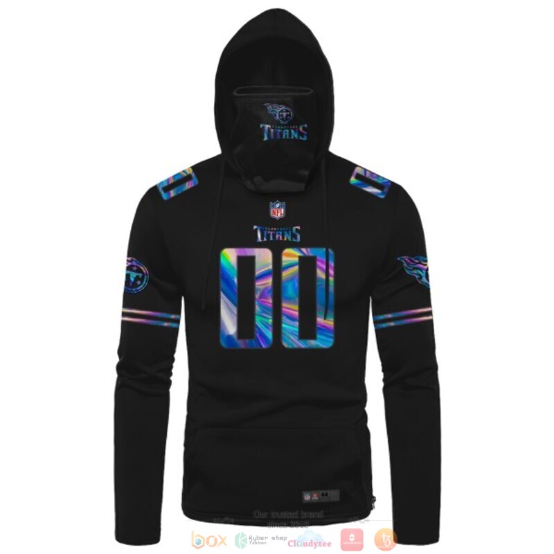 Personalized NFL Tennessee Titans black custom 3d hoodie mask 1