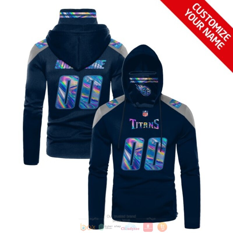 Personalized NFL Tennessee Titans blue custom 3d hoodie mask