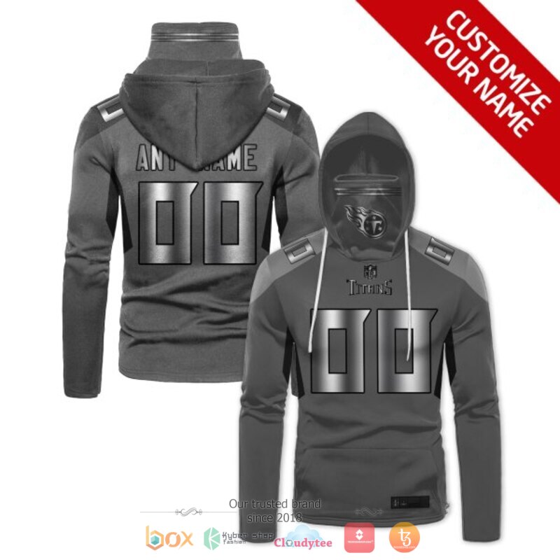 Personalized NFL Tennessee Titans dark grey custom hoodie mask