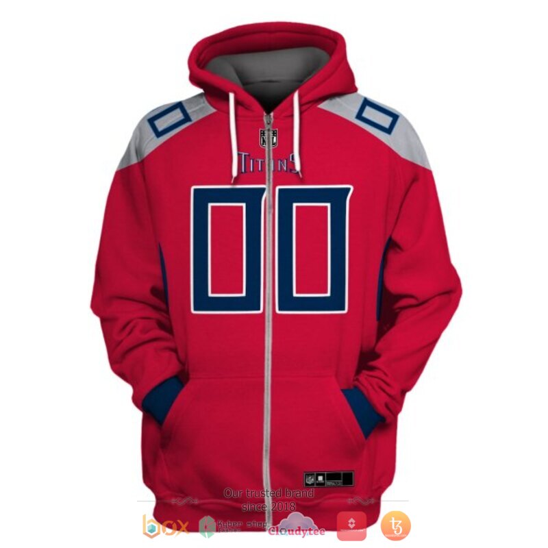 NFL Tennessee Titans red grey Personalized custom jersey shirt, hoodie 2 Personalized NFL Tennessee Titans red grey custom 3d shirt hoodie 1