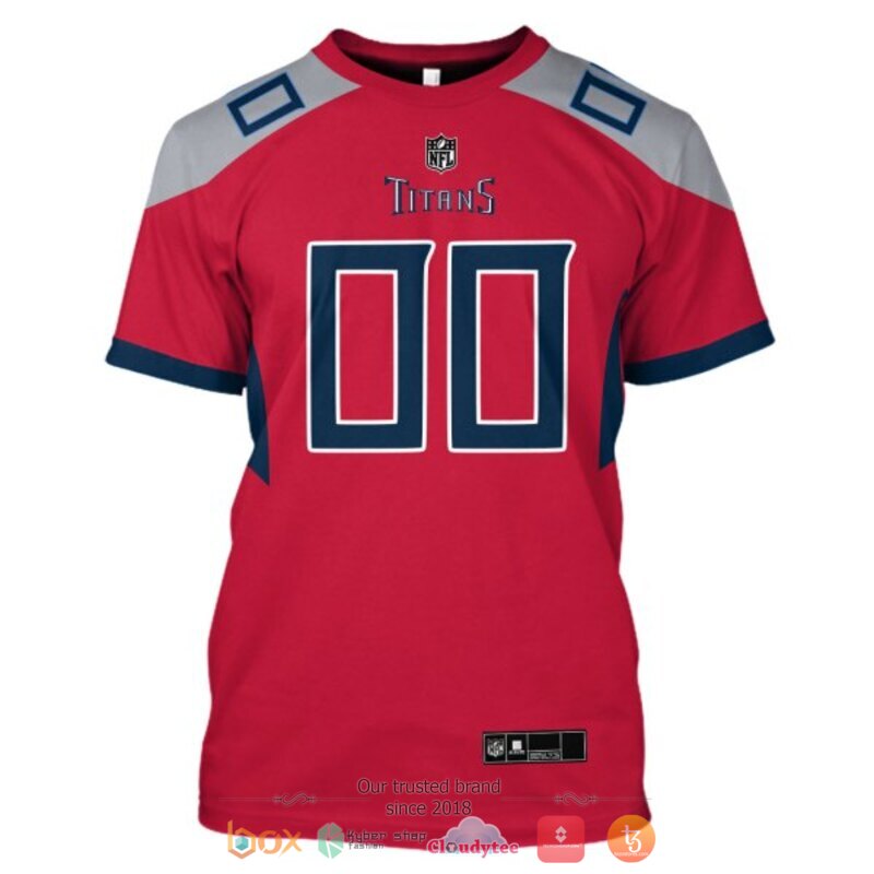 NFL Tennessee Titans red grey Personalized custom jersey shirt, hoodie 7 Personalized NFL Tennessee Titans red grey custom 3d shirt hoodie 1 2 3 4 5 6