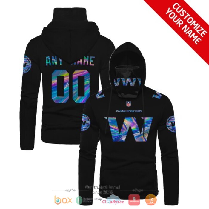 Personalized NFL Washington Football Team Black 3d hoodie mask