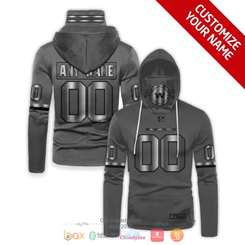 Personalized NFL Washington Football Team dark grey custom hoodie mask