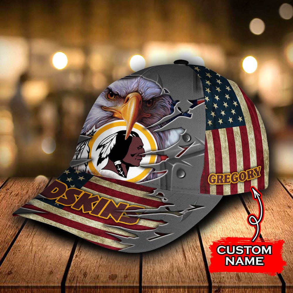 Personalized NFL Washington Redskins DAD Eagle Custom name Cap 1 2