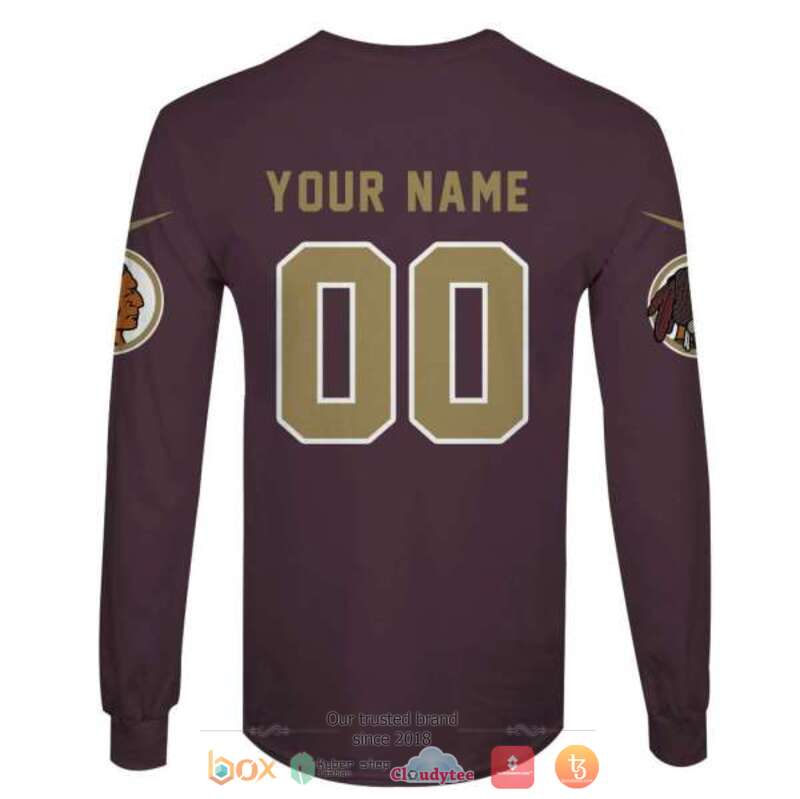 Personalized NFL Washington Redskins dark red custom 3d shirt hoodie 1 2 3 4 5