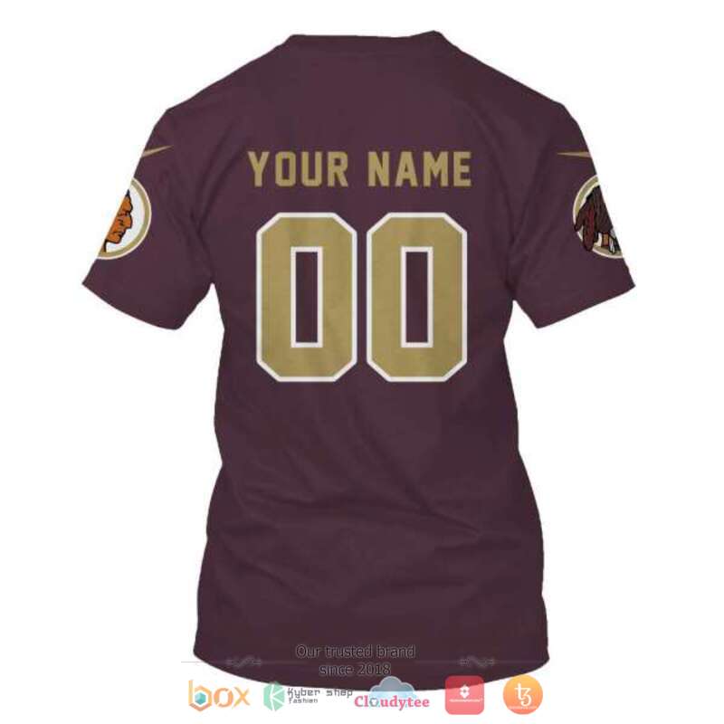 Personalized NFL Washington Redskins dark red custom 3d shirt hoodie 1 2 3 4 5 6 7