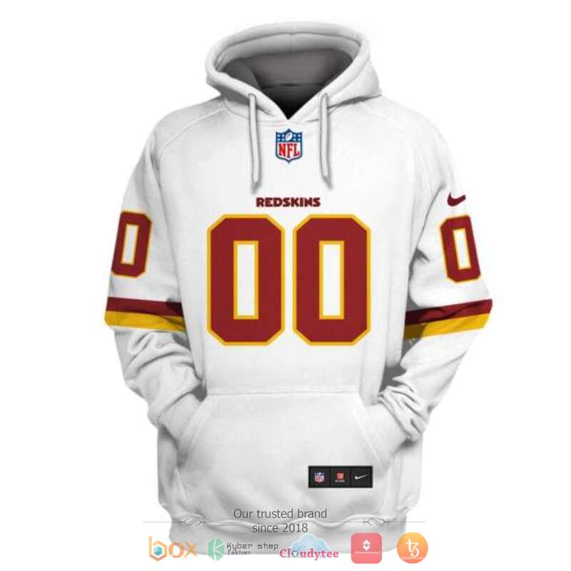 NFL Washington Redskins white Personalized custom jersey shirt, hoodie 3 Personalized NFL Washington Redskins white custom 3d shirt hoodie 1 2