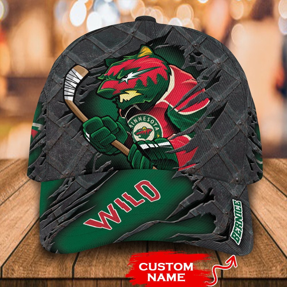 Personalized NHL Minnesota Wild Mascost Custom Cap
