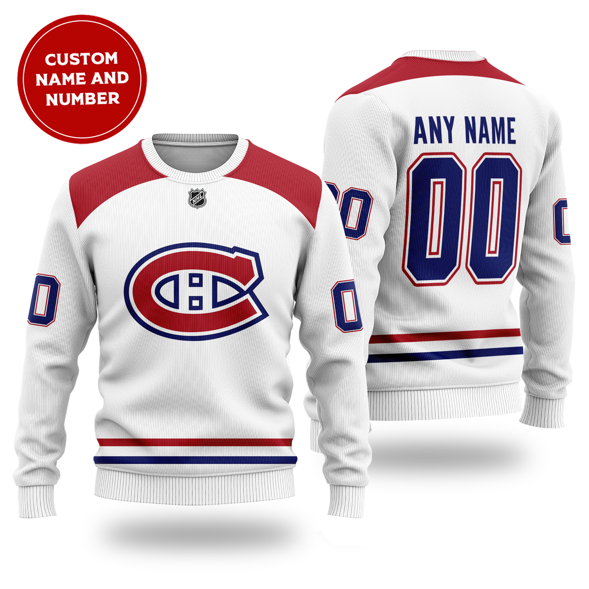Personalized NHL Montreal Canadiens Christmas Sweater 3 Personalized NHL Montreal Canadiens Christmas Sweater