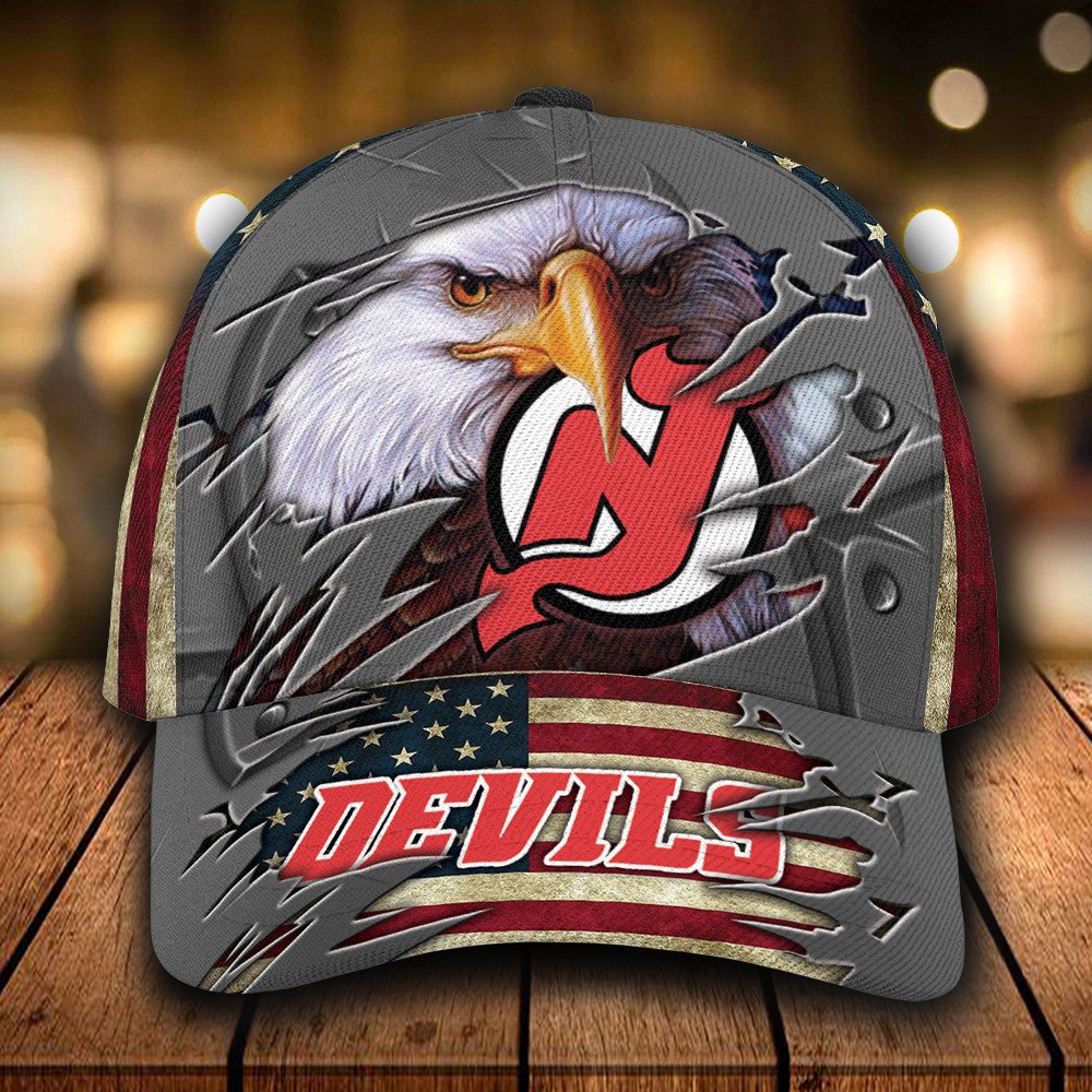 Personalized NHL New Jersey Devils Eagle Custom Name Cap