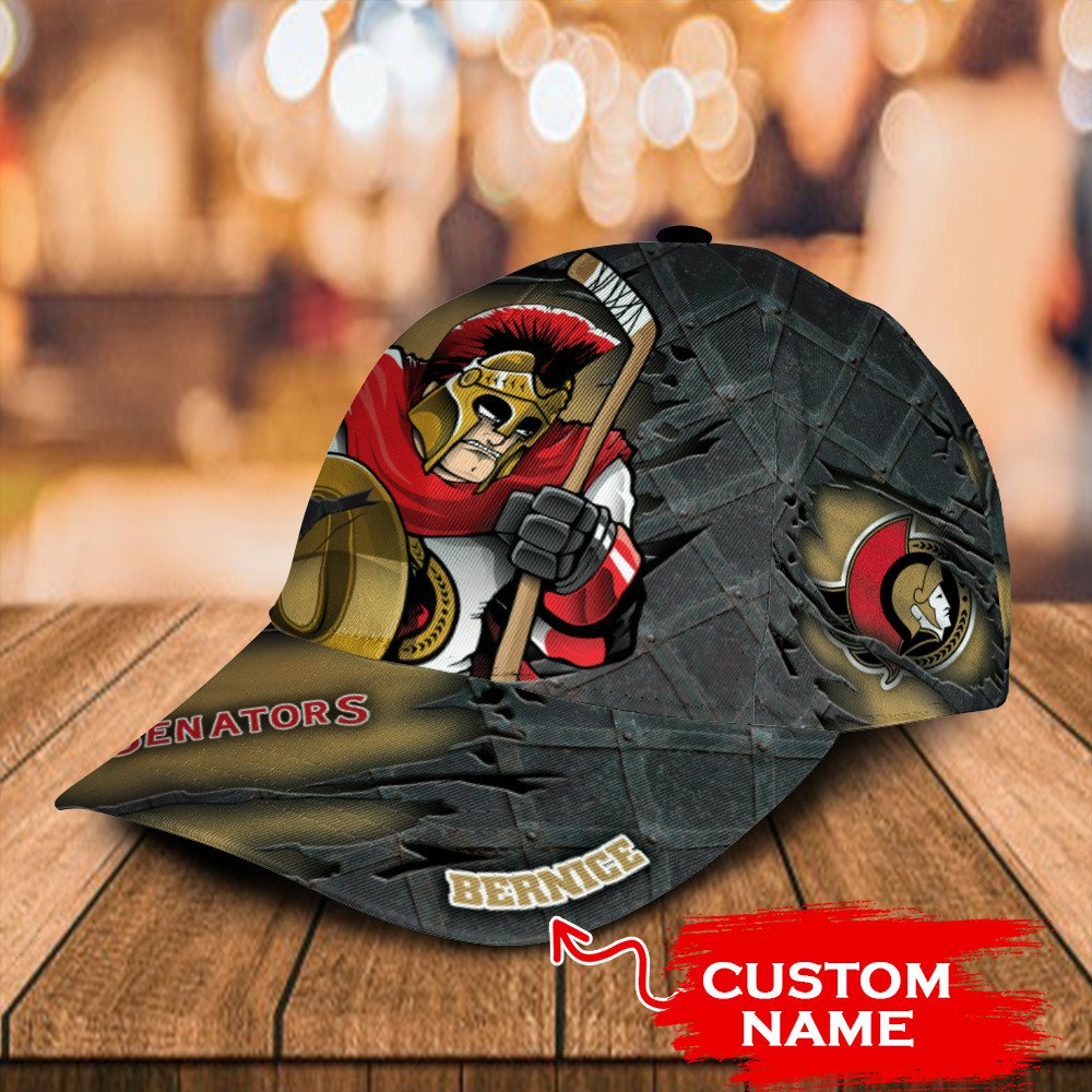 Personalized NHL Ottawa Senators Mascost Custom Cap 1 2 3