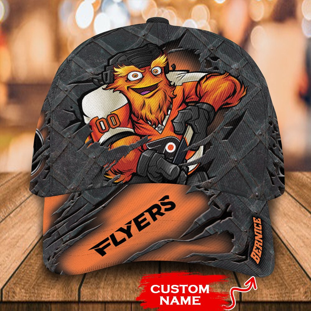 Personalized NHL Philadelphia Flyers Mascost Custom Name Cap