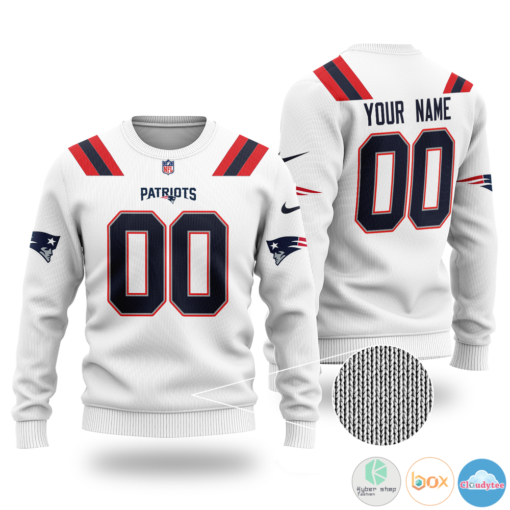 Personalized New England Patriot NFL custom christmas sweater