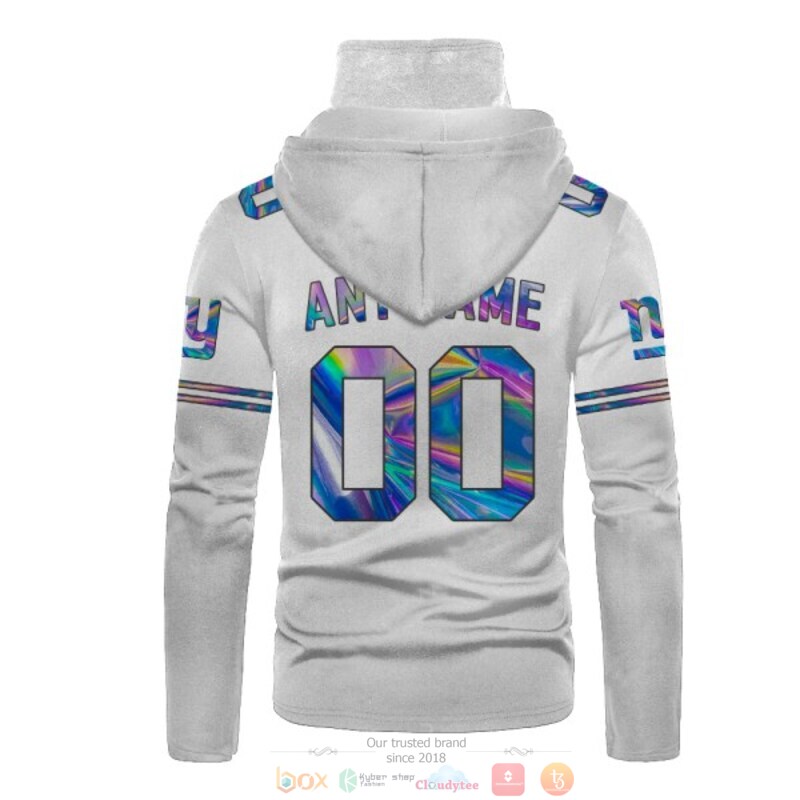Personalized New York Giants white hologram NFL custom 3d hoodie mask 1 2
