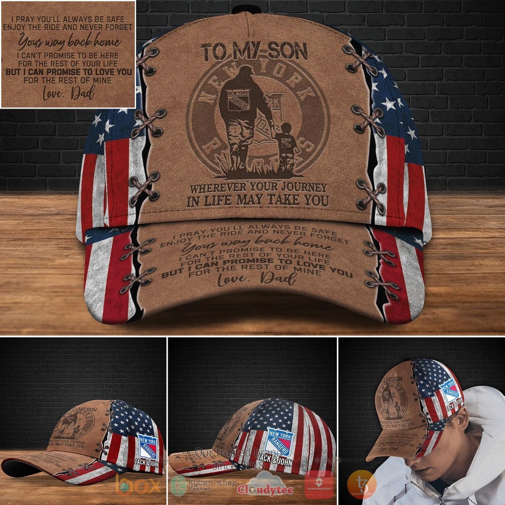Personalized New York Rangers NHL To My Son Custom Cap
