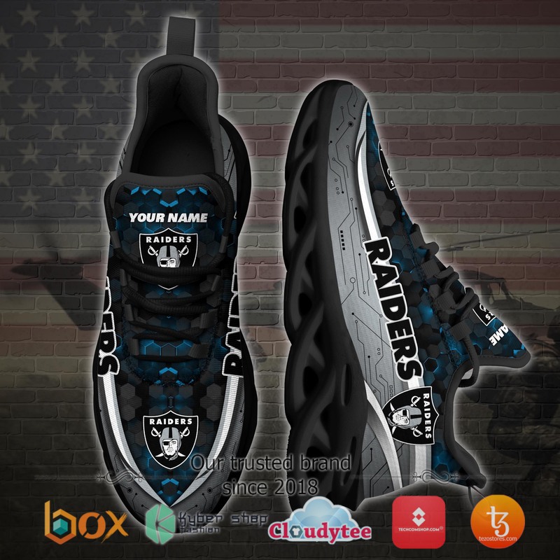 Personalized Oakland Raiders Football Team Max Soul Clunky Sneaker 3 Personalized Oakland Raiders Football Team Max Soul Clunky Sneaker 1 2