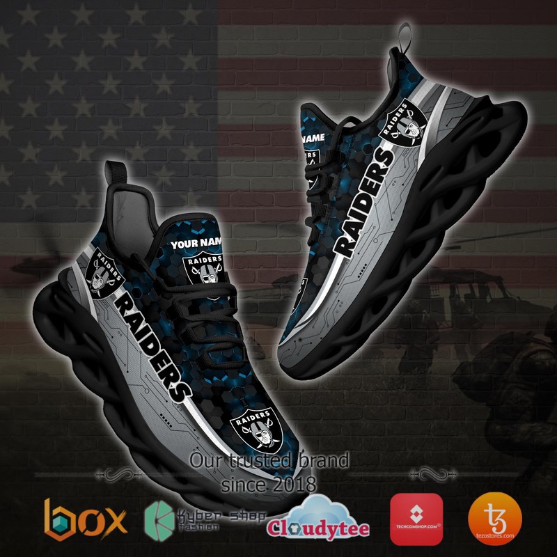 Personalized Oakland Raiders Football Team Max Soul Clunky Sneaker 4 Personalized Oakland Raiders Football Team Max Soul Clunky Sneaker 1 2 3