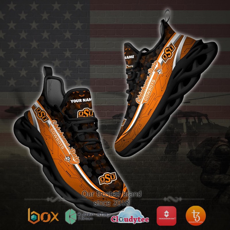 Personalized Oklahoma State Cowboys Football Team Clunky Max Soul Shoes 1 2 3