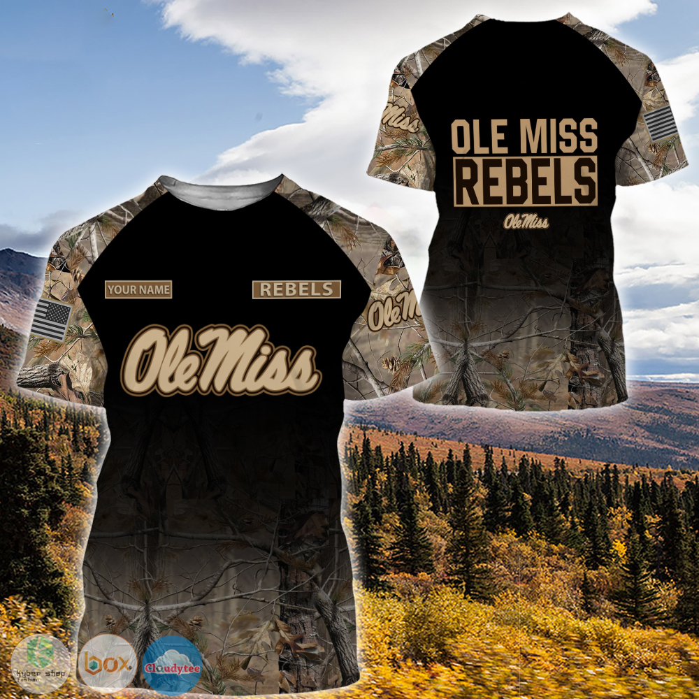 Personalized Ole Miss Rebels hunting camo custom jersey shirt, hoodie 4 Personalized Ole Miss Rebels hunting camo custom 3d shirt hoodie 1 2 3