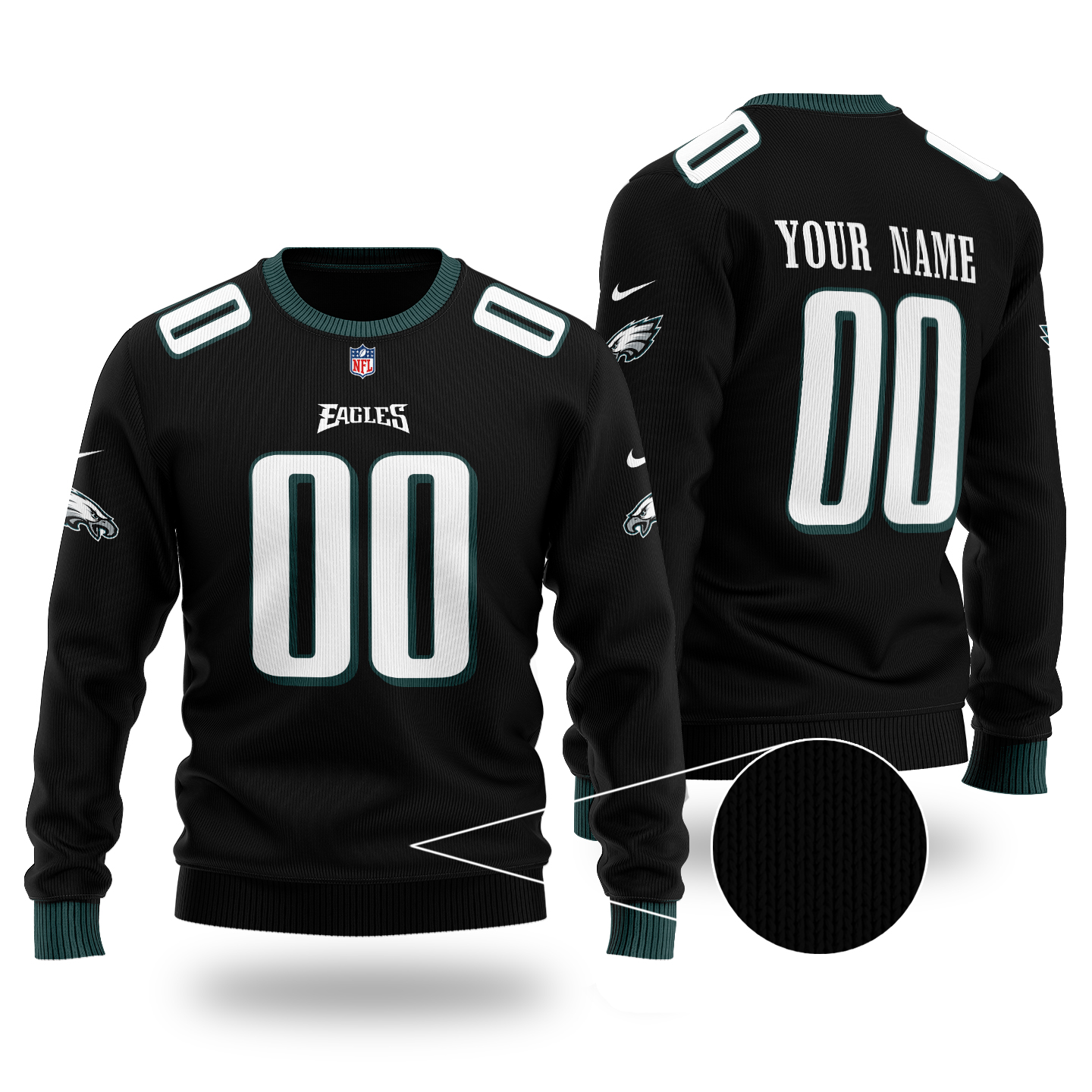 Personalized Philadelphia Eagles NFL Christmas Sweater 1 Personalized Philadelphia Eagles NFL Christmas Sweater