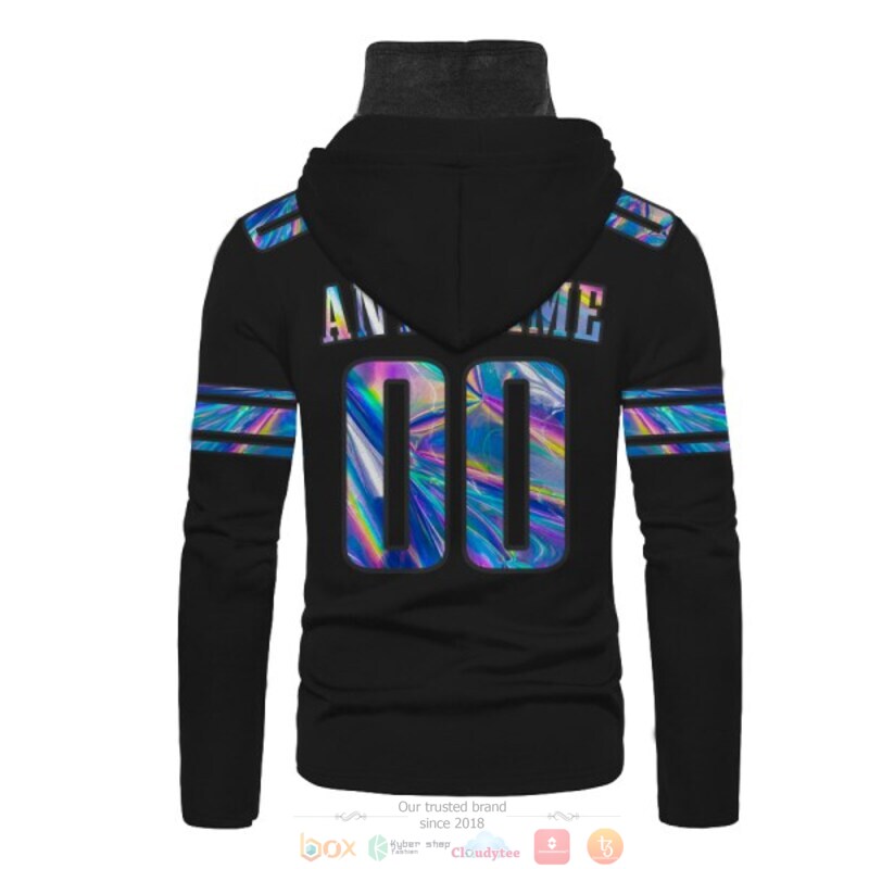 Philadelphia Eagles black hologram NFL Personalized custom 3d hoodie mask 3 Personalized Philadelphia Eagles black hologram NFL custom 3d hoodie mask 1 2