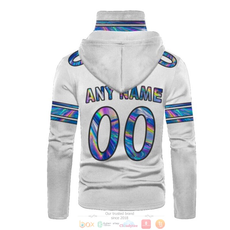 Pittsburgh Steelers white hologram NFL Personalized custom 3d hoodie mask 3 Personalized Pittsburgh Steelers white hologram NFL custom 3d hoodie mask 1 2