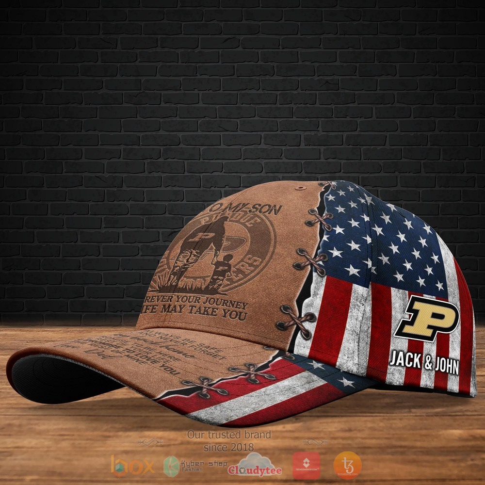 Personalized To My Son Purdue Boilermakers Custom hat Cap 2 Personalized Purdue Boilermakers To My Son Custom Cap 1